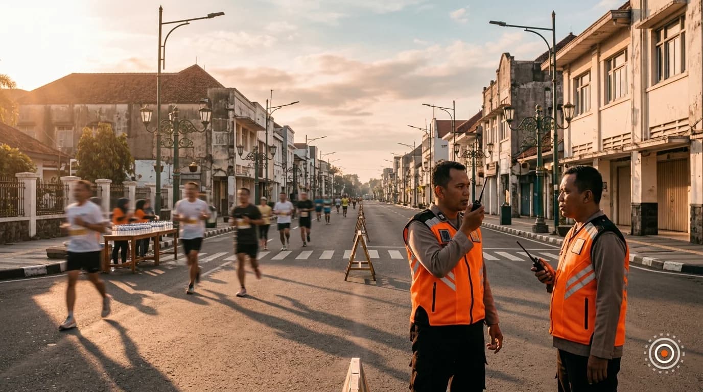 Setup HT untuk Marathon / Fun Run Route 10K di Kota Jogja