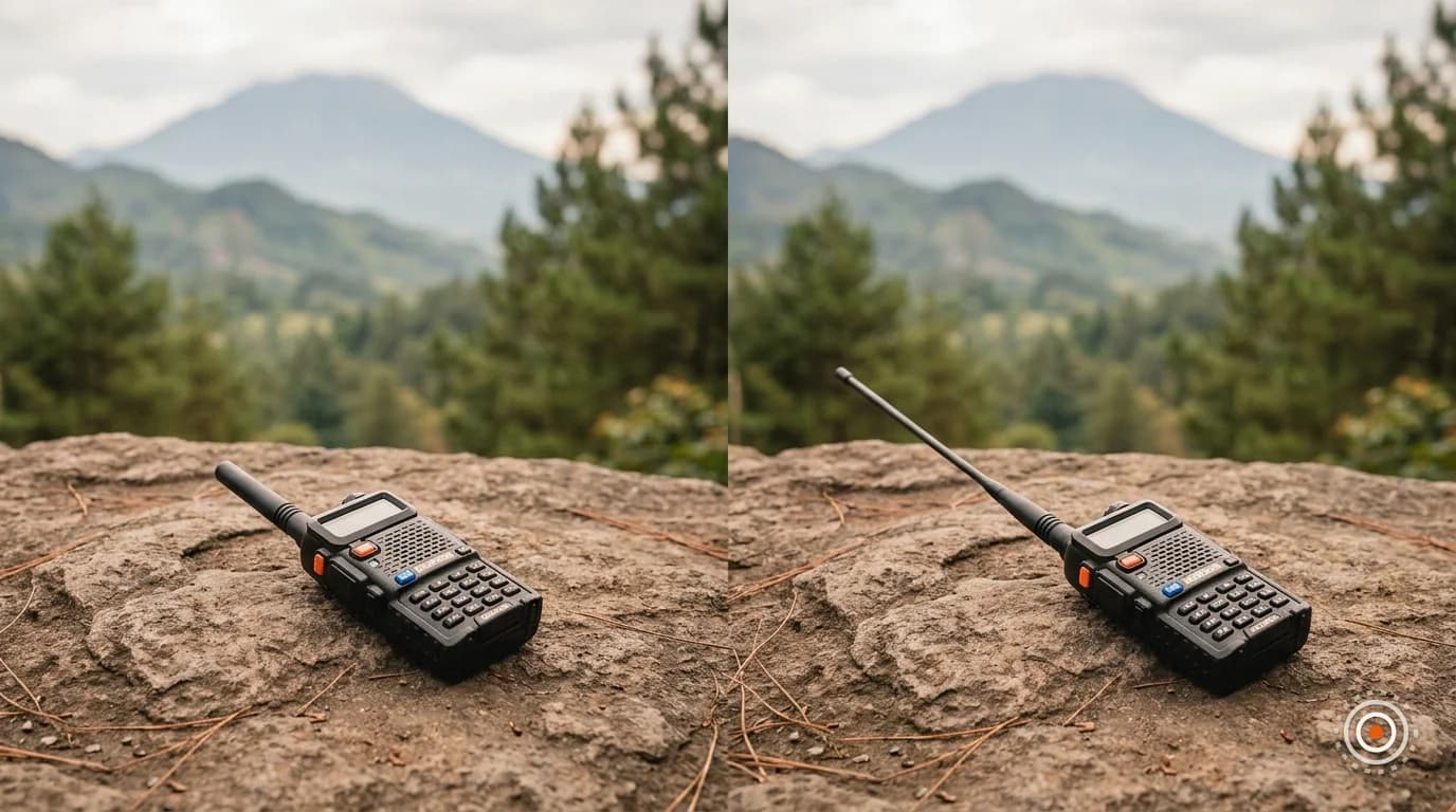 Antena HT: Stock vs Whip Long Range — Beda Performa di Outdoor