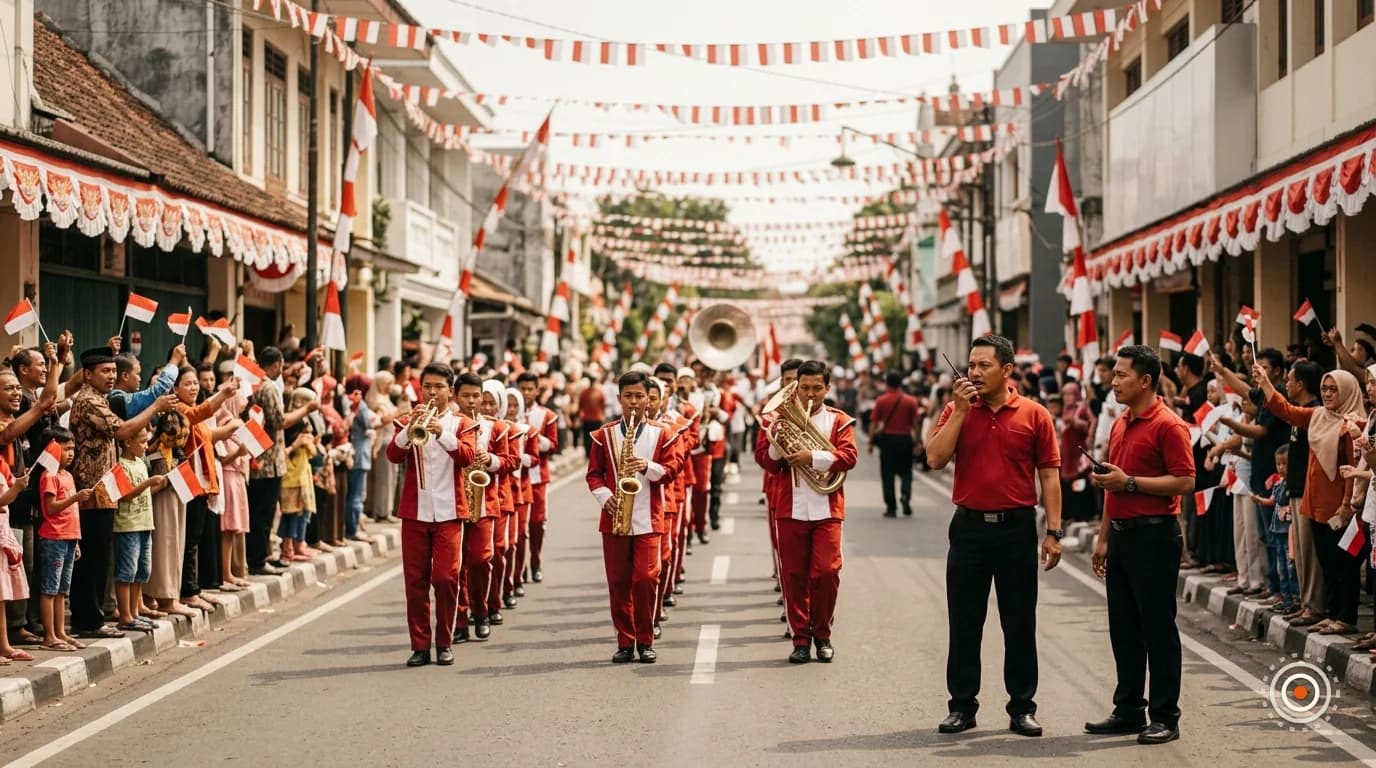 Setup HT untuk Karnaval 17 Agustusan: Marching, Defile, Panggung